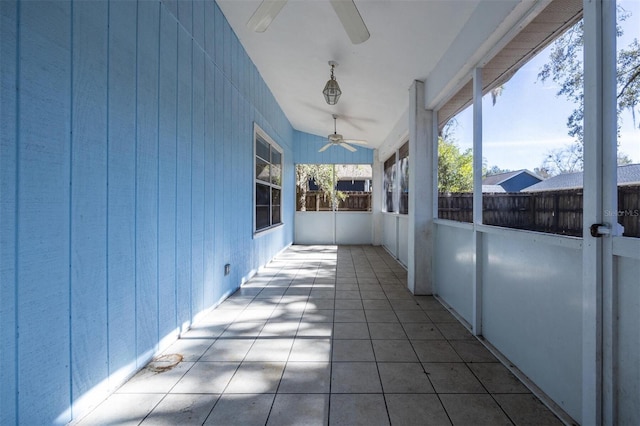 exterior space featuring lofted ceiling