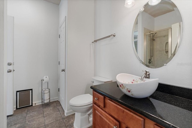 13554 NW 7th Rd, Newberry, FL 32669 - full bathroom featuring vanity, a shower stall, and tile patterned flooring