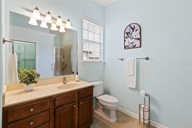 13554 NW 7th Rd, Newberry, FL 32669 - full bathroom featuring vanity, a shower stall, and tile patterned flooring