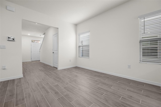 empty room featuring light wood-type flooring