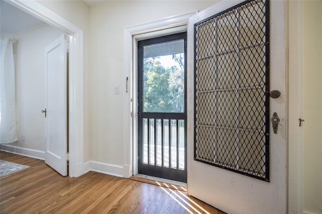 entryway featuring light hardwood / wood-style flooring