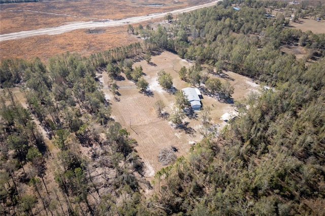 drone / aerial view with a rural view