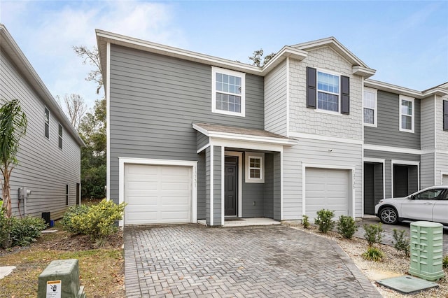 view of front of house featuring a garage