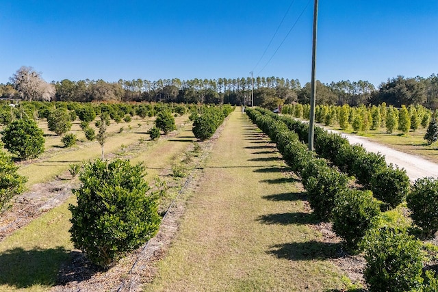 exterior space with a rural view