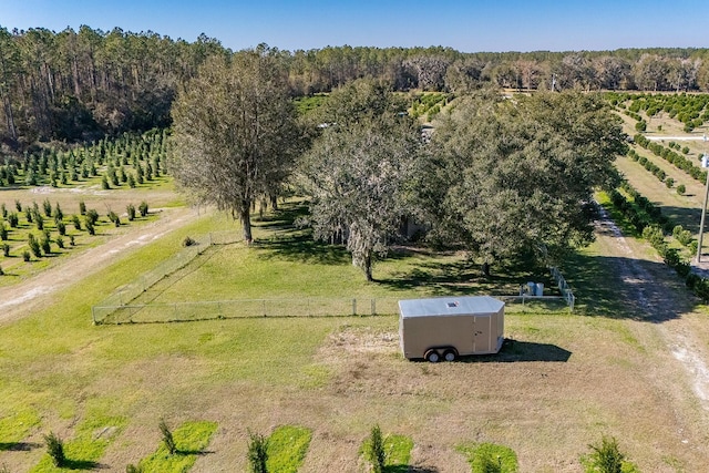 bird's eye view featuring a rural view