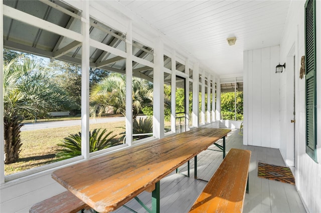 sunroom featuring a healthy amount of sunlight