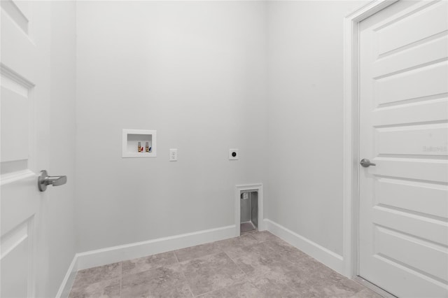 laundry room featuring electric dryer hookup and hookup for a washing machine