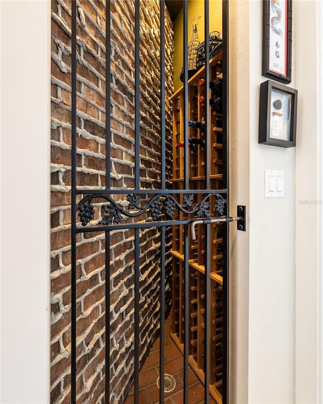 view of wine room