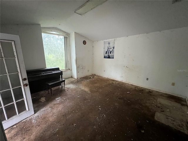 interior space with lofted ceiling