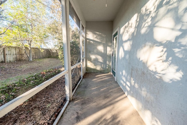 view of sunroom