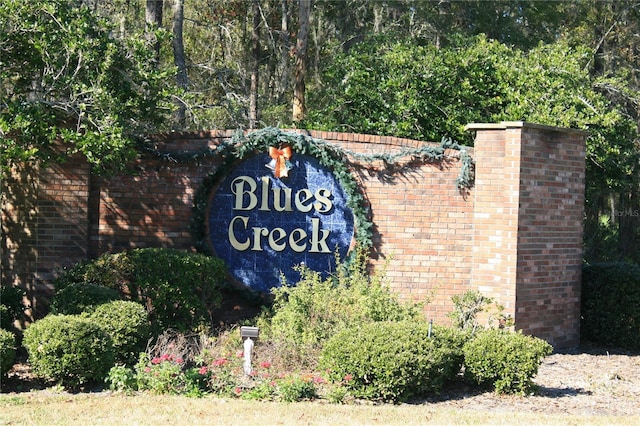 view of community sign