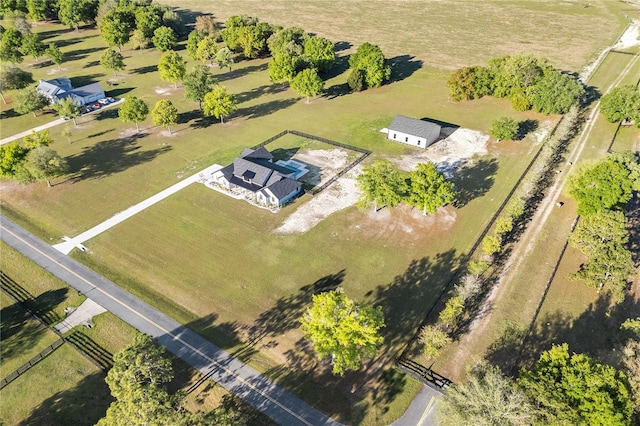 bird's eye view featuring a rural view