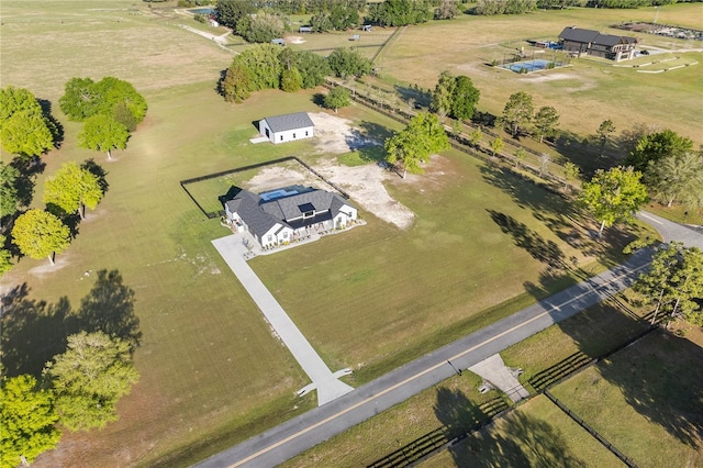 aerial view featuring a rural view