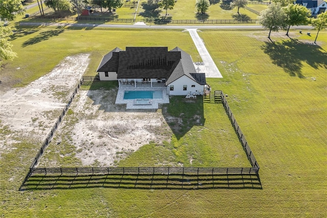 bird's eye view featuring a rural view