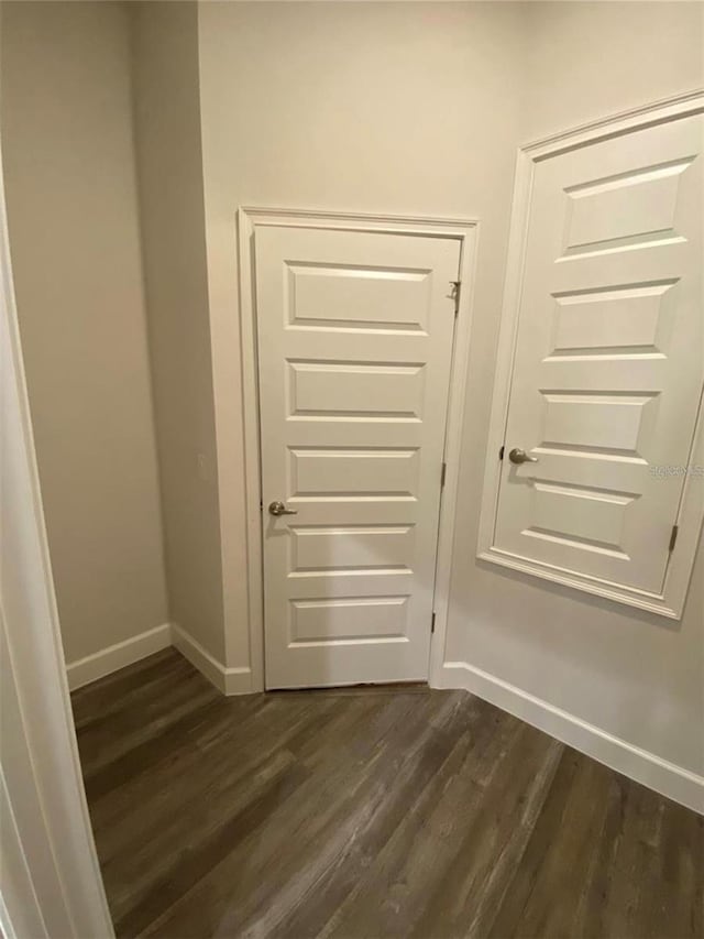 entryway featuring dark hardwood / wood-style flooring