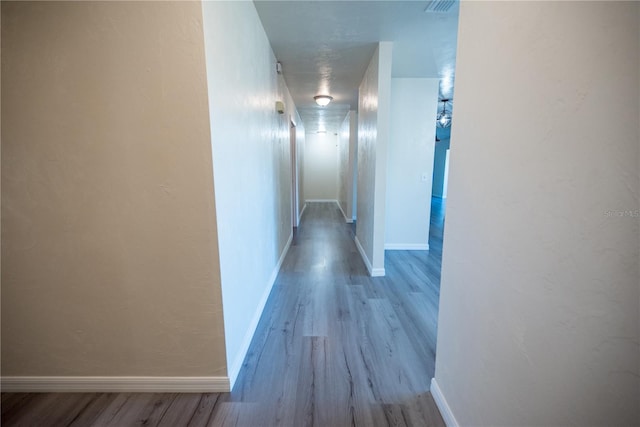 hall featuring light wood-type flooring