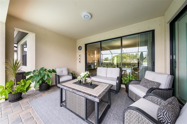 view of patio / terrace with an outdoor living space