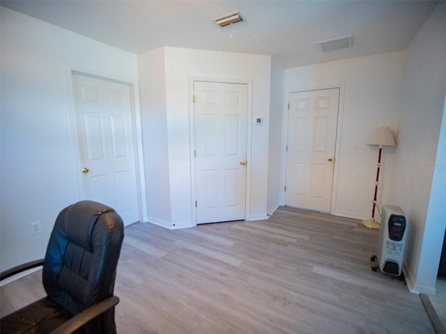 office featuring light hardwood / wood-style flooring