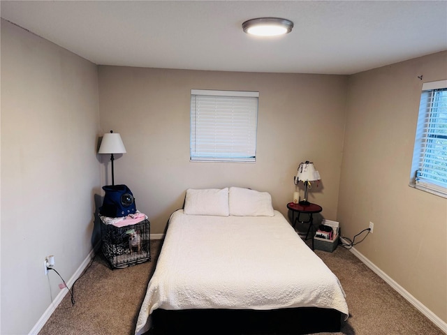 bedroom with carpet flooring