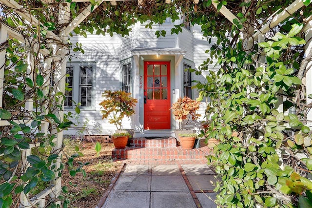 view of doorway to property