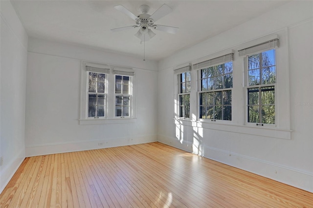 704 NE 4th St, Gainesville, FL 32601 - spare room with hardwood / wood-style floors, baseboards, and a ceiling fan