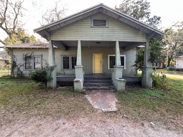 bungalow-style house with a porch