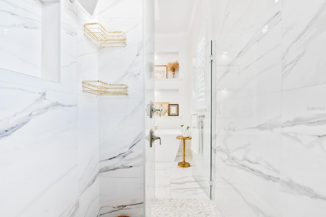 bathroom with walk in shower