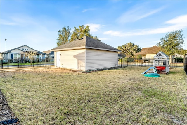 view of yard featuring a playground