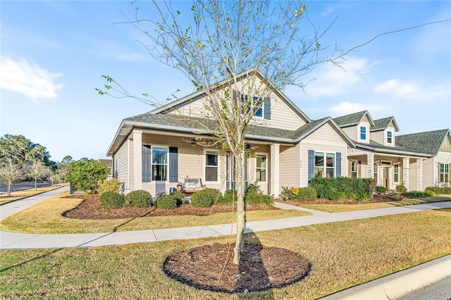 view of front of house with a front lawn