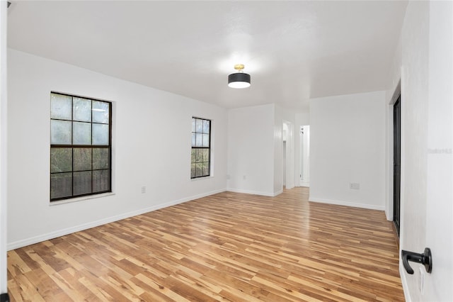 empty room featuring light hardwood / wood-style flooring