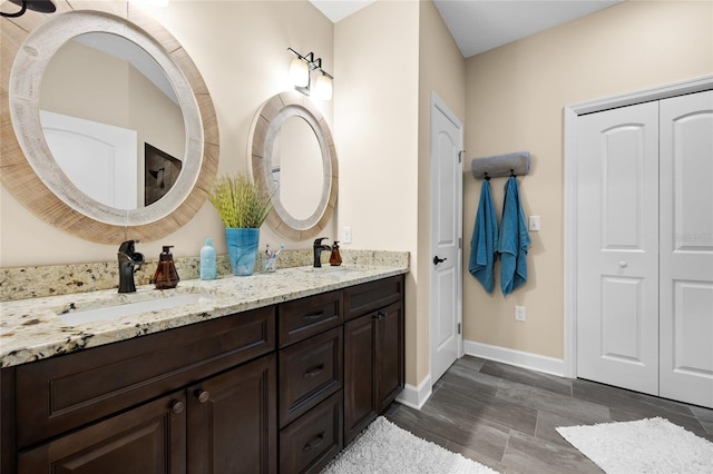 bathroom with vanity