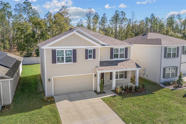 2143 NW 246th Ter, Newberry, FL 32669 - front facade with a front yard and a garage