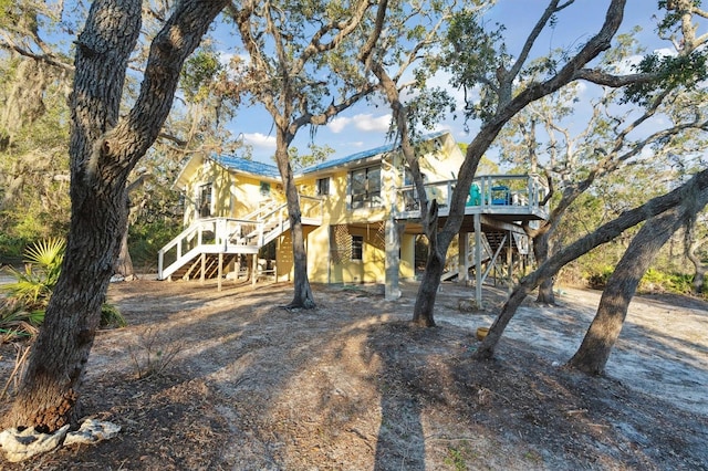 beach home with a deck