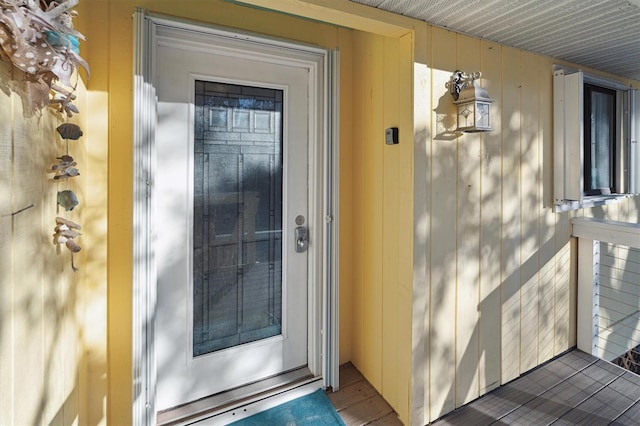 view of doorway to property