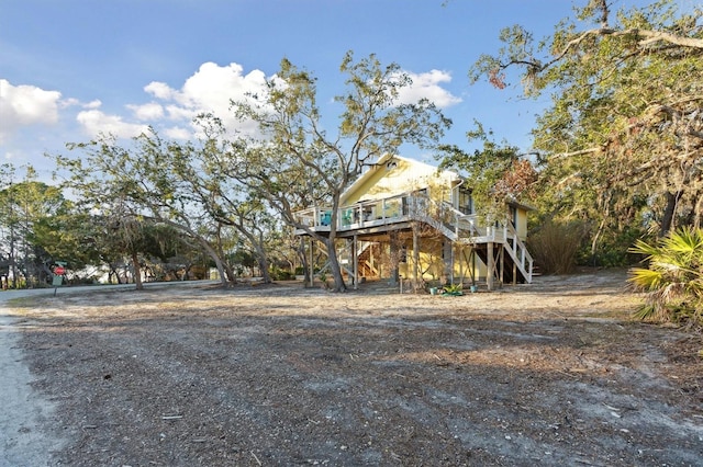 exterior space with a wooden deck