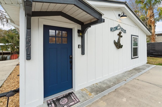 view of doorway to property