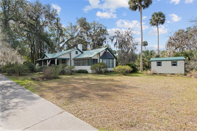 view of home's exterior featuring a yard