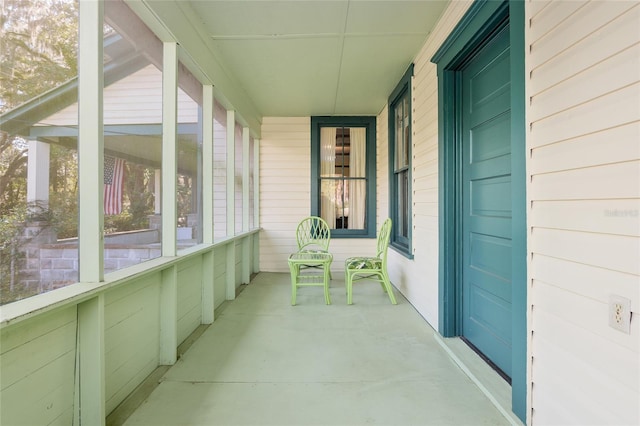 view of sunroom