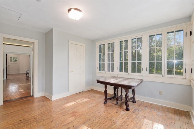 dining room featuring light wood-type flooring