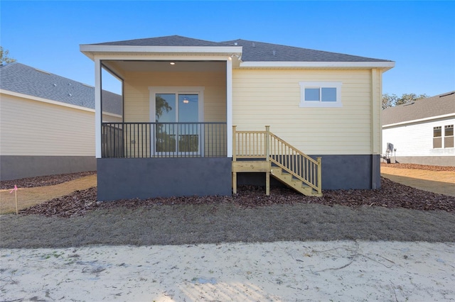 view of rear view of property