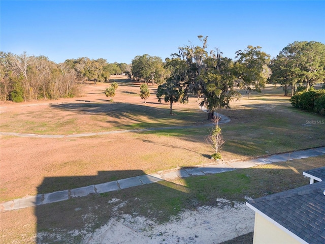 view of yard with a rural view