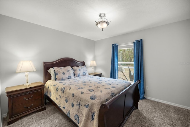 bedroom with carpet floors