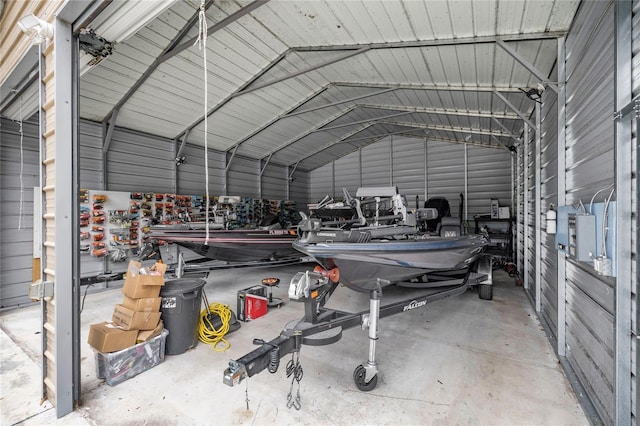 garage featuring a carport