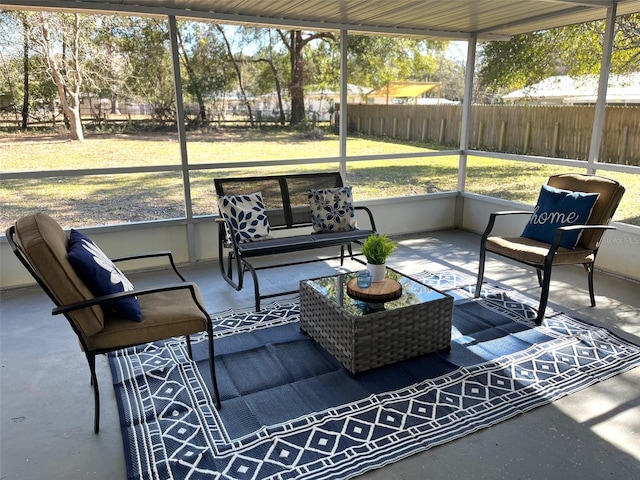 view of sunroom