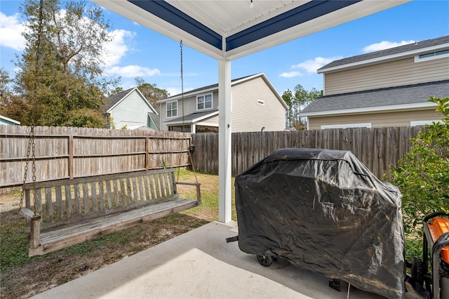 view of patio / terrace with a grill