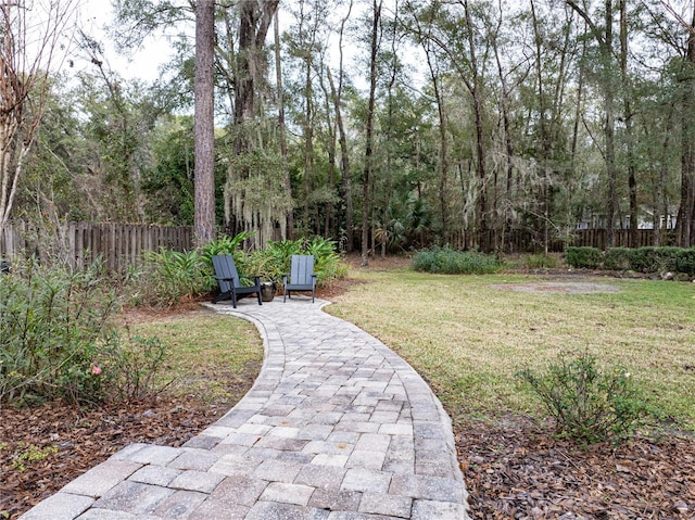 view of yard with a patio