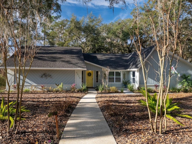 view of single story home