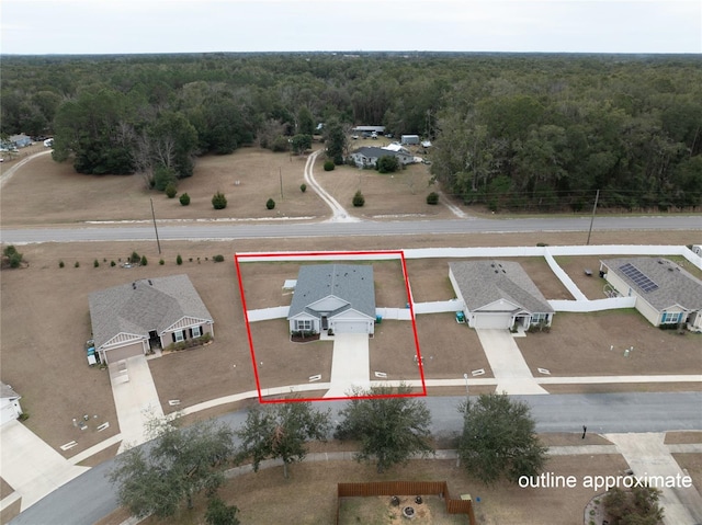 birds eye view of property