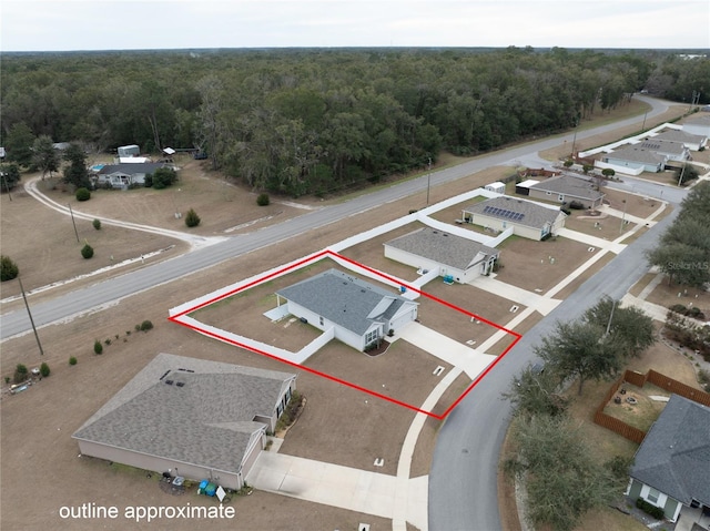 birds eye view of property