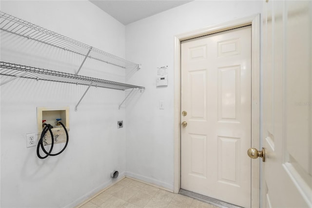 laundry room featuring electric dryer hookup and hookup for a washing machine